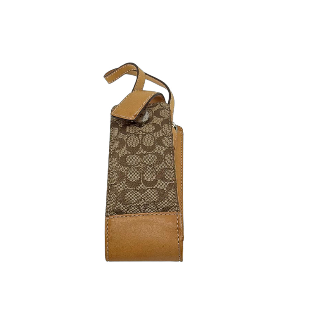 Coach Signature C Phone Case Brown Canvas Leather Phone Case